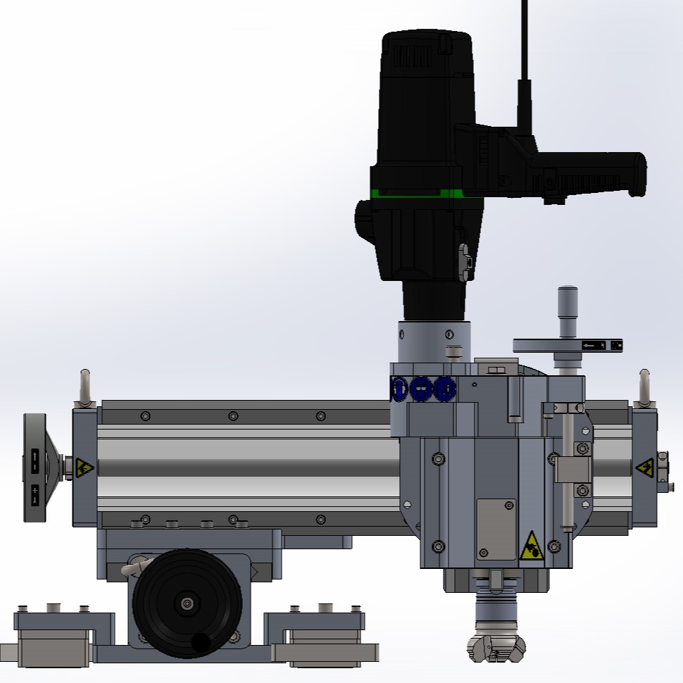 3-axis portable milling machine with electric drive motor