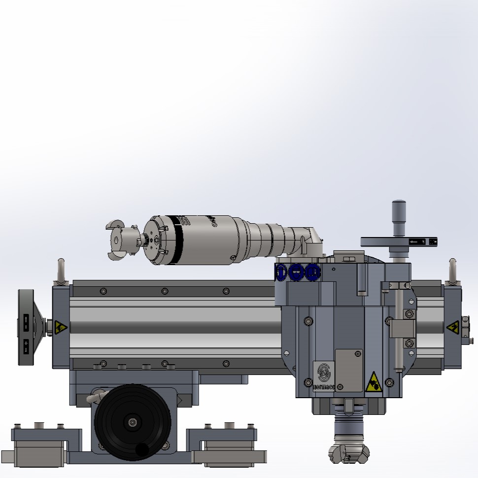 3-axis portable milling machine with right angle drive motor