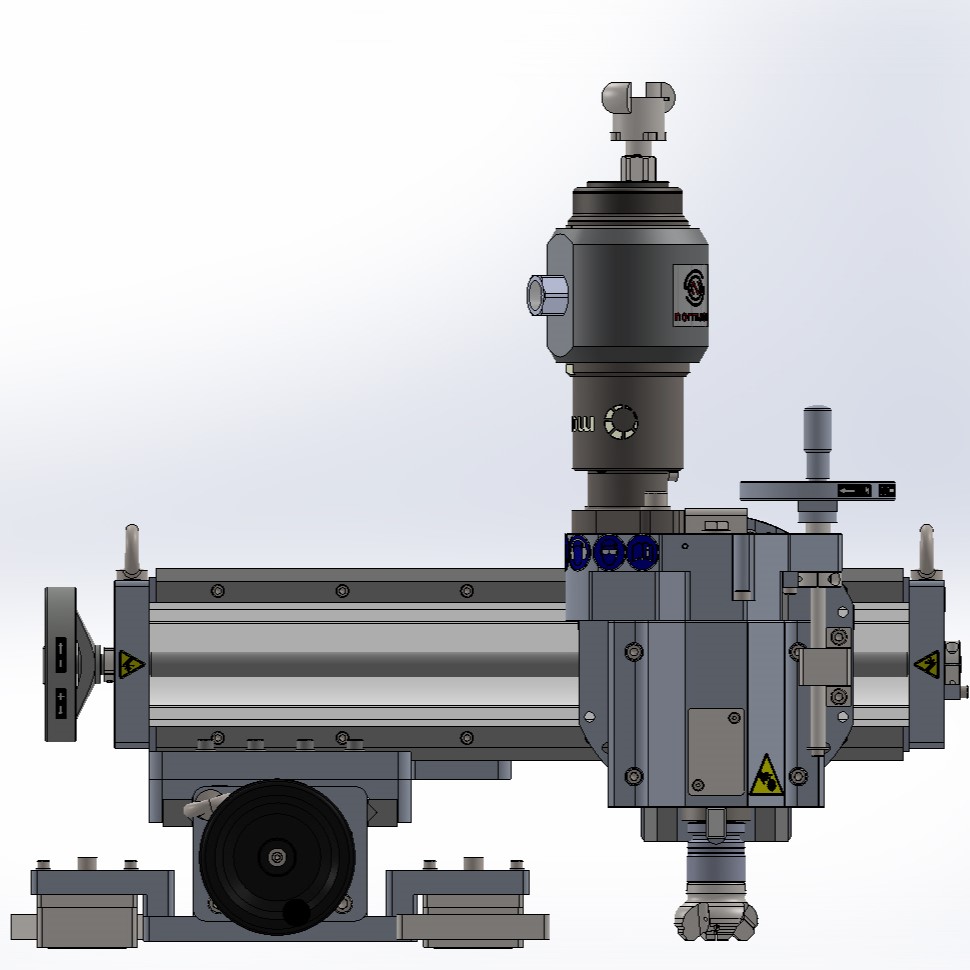 3-axis portable milling machine with pneumatic motor drive motor