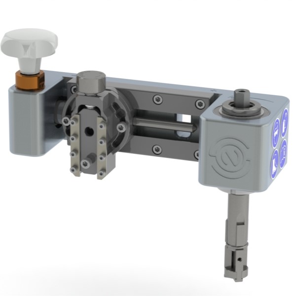 Closeup of the surface machined with the Manual Facer