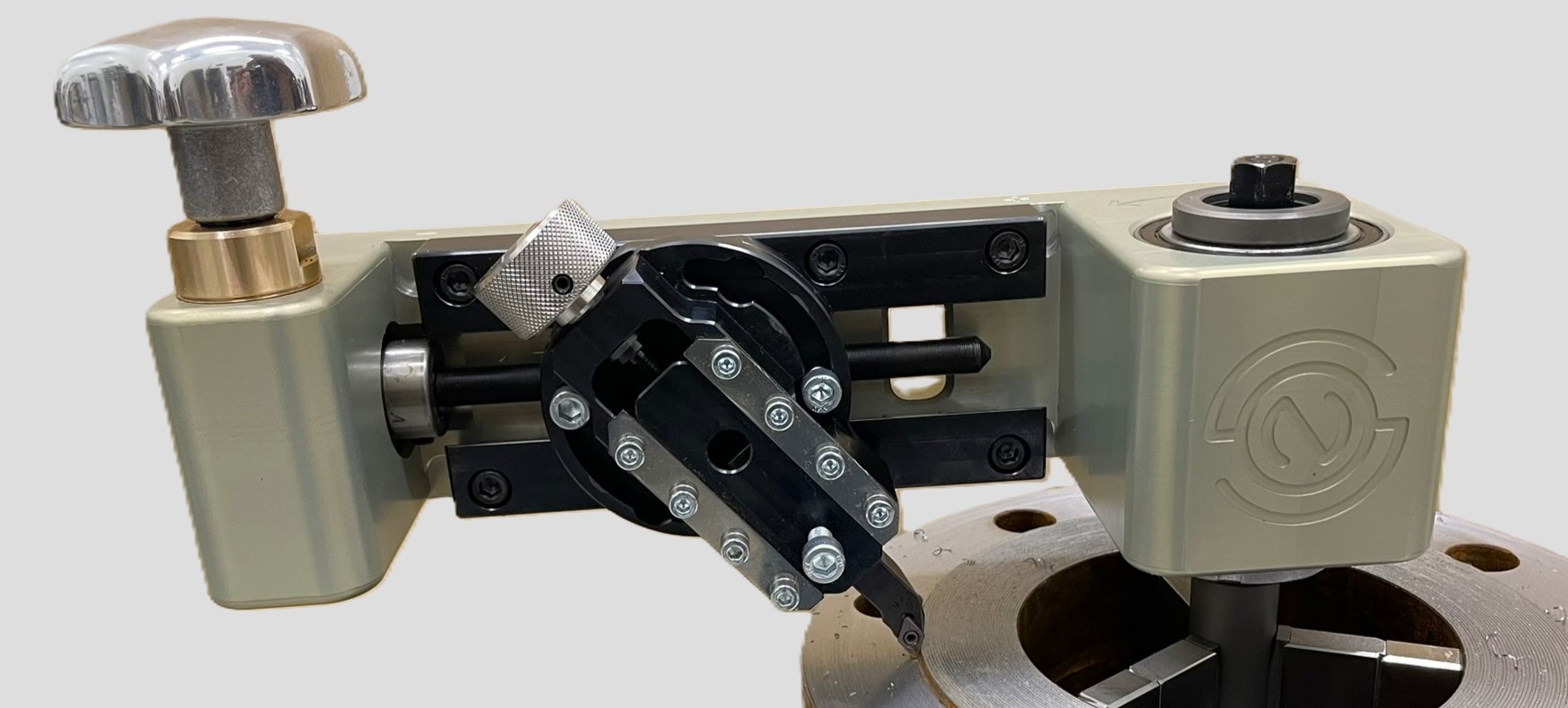 Normaco Manual Facer mounted on a flange
