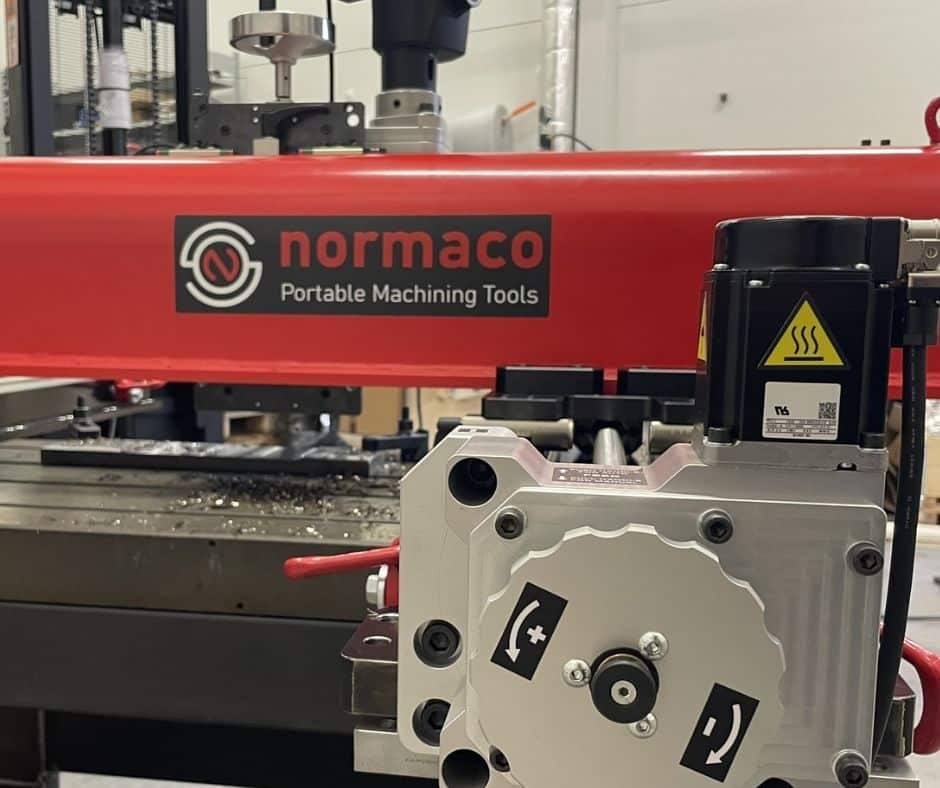Normaco PMH3G portable gantry milling machine with servo auto feed system