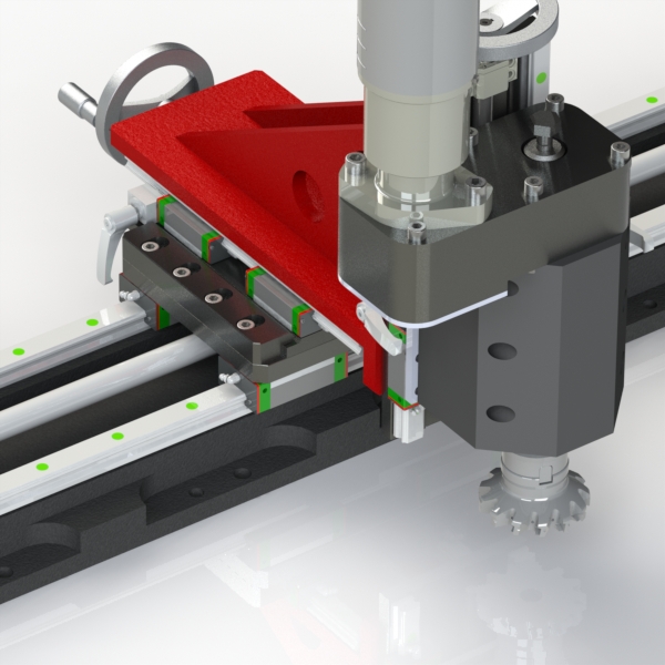 front view of the Normaco Heavy duty portable mill