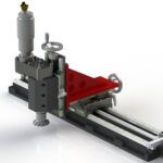 Milling machine PMHD overview picture with pneumatic motor and face mill